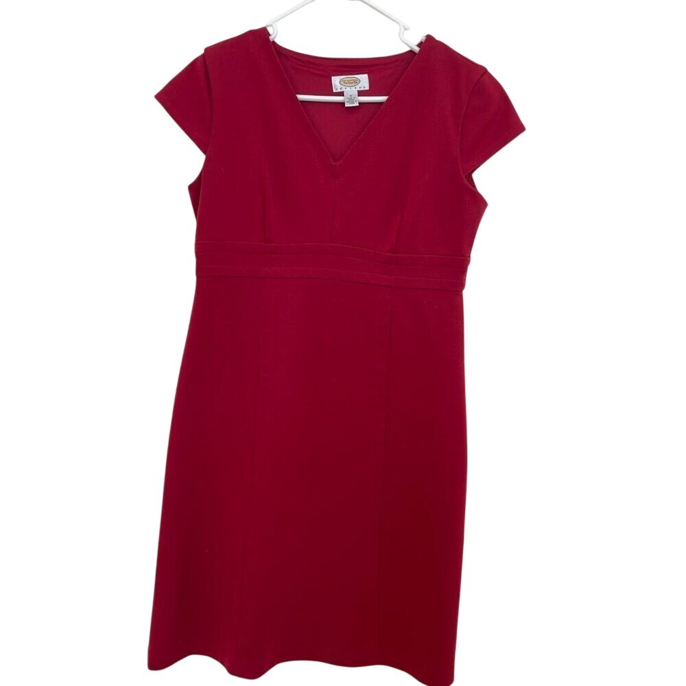 Talbots Burgundy Dress with Cap Sleeves